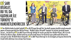 Eti Sarı Bisiklet Bu Yıl Da Kadınlar İle Türkiye'yi Hareketlendirecek